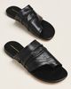 By Anthropologie Toe-Loop Leather Wrapped Slide Sandals - 1