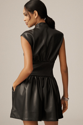 bcbg red leather dress MRS. SMITH STRETCH LEATHER DRESS – AS by DF main image 1