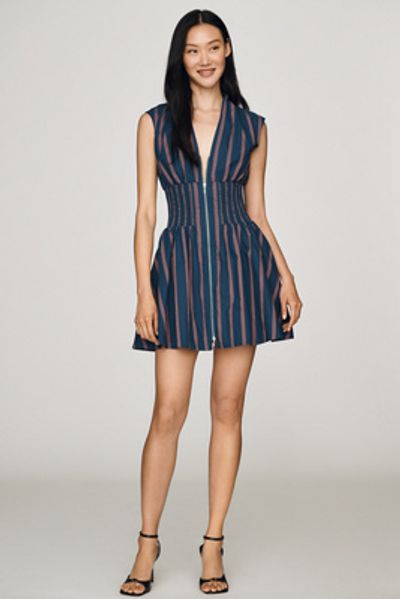 By Anthropologie Tommie Front-Zip Mini Shirt Dress
