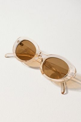 By Anthropologie Transparent Oval Sunglasses