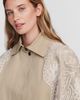 By Anthropologie Trench Cape with Lace Scarf Jacket - 3