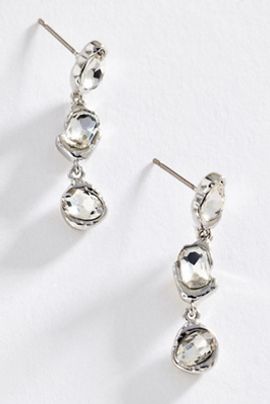 By Anthropologie Trifecta Crystal Earrings