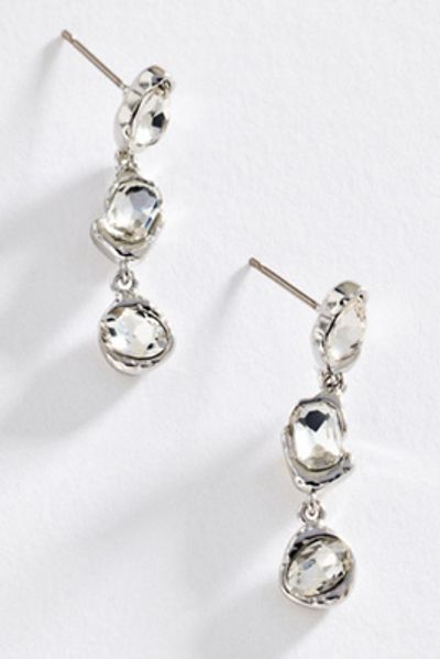 By Anthropologie Trifecta Crystal Earrings