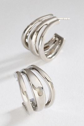 By Anthropologie Triple Hoop Earrings