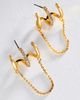 By Anthropologie Triple Piercing Chain Hoop Earrings - 1
