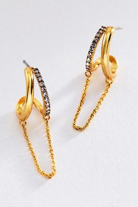 By Anthropologie Two Tone Drip Hoop Earrings