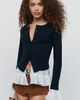 By Anthropologie Twofer Ruffle Cardigan Top - 1