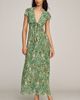 By Anthropologie V-Neck Tie Midi Dress - 1