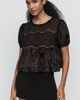 By Anthropologie Velvet Burnout Swing Top - 1