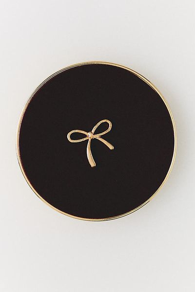By Anthropologie Velvet Swivel Compact Mirror