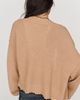 By Anthropologie Waffle-Knit Scalloped Cardigan - 3