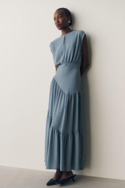 By Anthropologie Waisted Cap-Sleeve Dress