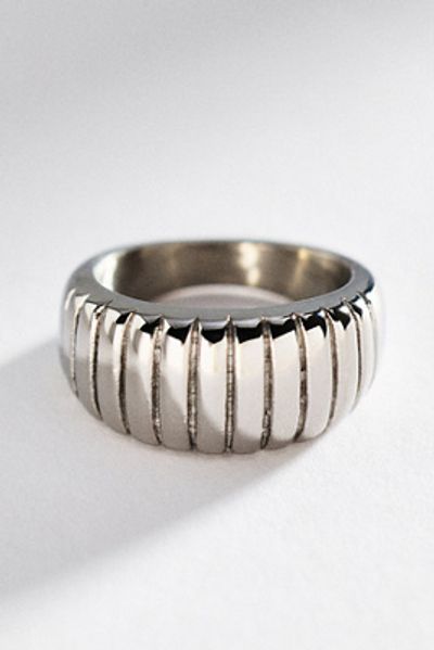 By Anthropologie Water-Resistant Chunky Ribbed Ring