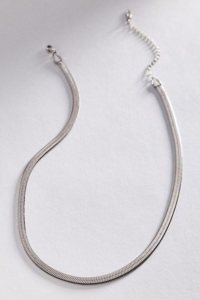 By Anthropologie Water Resistant Chunky Herringbone Necklace