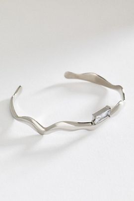 By Anthropologie Water Resistant Wavy Cuff Bracelet