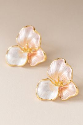 By Anthropologie Weddings Blush Bloom Post Earrings