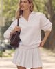 By Anthropologie Weddings Bride Embroidered Quarter-Zip Pullover - 1