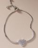 By Anthropologie Weddings By Anthropologie All My Love Sparkle Heart Bracelet - 1