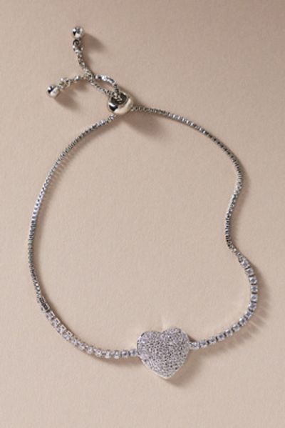 By Anthropologie Weddings By Anthropologie All My Love Sparkle Heart Bracelet