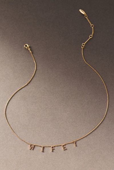 By Anthropologie Weddings By Anthropologie Blocked Wifey Necklace