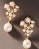 By Anthropologie Weddings By Anthropologie Clustered Pearl Crystal Earrings - 1