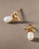 By Anthropologie Weddings By Anthropologie Dainty Pearl Bow Earrings - 1