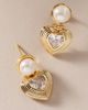 By Anthropologie Weddings By Anthropologie Pearl Heart Drop Earrings - 3
