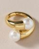 By Anthropologie Weddings Chunky Twist Pearl Ring - 1