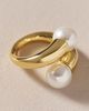 By Anthropologie Weddings Chunky Twist Pearl Ring - 2
