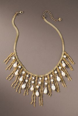 By Anthropologie Weddings Dangle Fringe Necklace