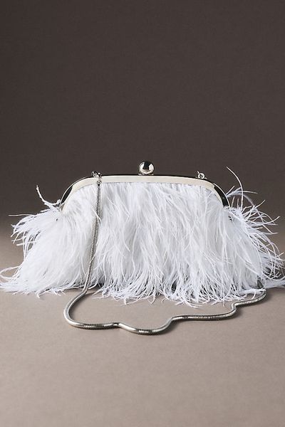 By Anthropologie Weddings Feather Frenzy Clutch