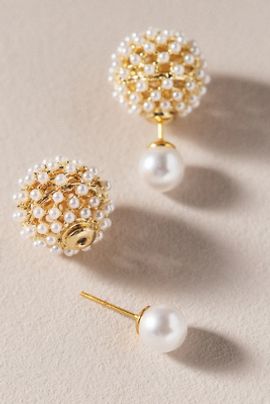 By Anthropologie Weddings Front-Back Pearl Earrings