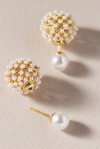 By Anthropologie Weddings Front-Back Pearl Earrings