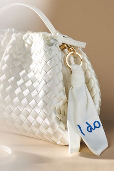 By Anthropologie Weddings I Do Knotted Ribbon Bag Charm