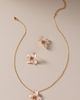 By Anthropologie Weddings Lilly Floral Earrings and Necklace Set - 1