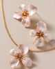 By Anthropologie Weddings Lilly Floral Earrings and Necklace Set - 2