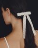 By Anthropologie Weddings Pearl Embellished Hair Bow Barrette - 1