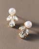 By Anthropologie Weddings Pearled Crystal Cluster Earrings - 1