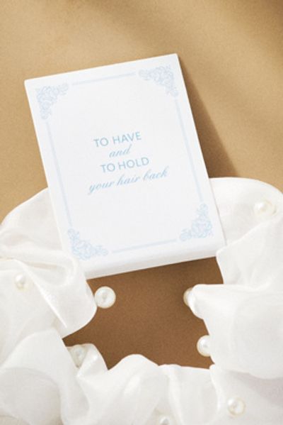 By Anthropologie Weddings To Have & To Hold Your Hair Back Pearl Scrunchie