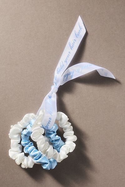 By Anthropologie Weddings To Have And To Hold Satin Hair Scrunchies, Set of 3