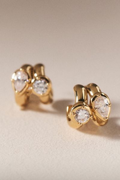 By Anthropologie Weddings Toi et Moi Bezel Hook Earrings