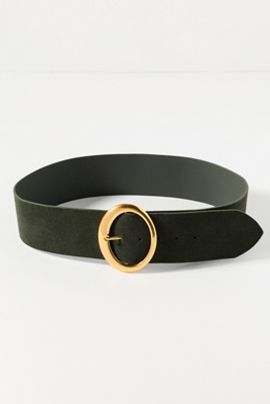 By Anthropologie Wide Oval Buckle Belt