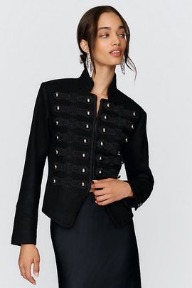 By Anthropologie Wool Blend Band Jacket