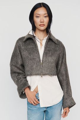 By Anthropologie Wool Blend Cropped Sweater