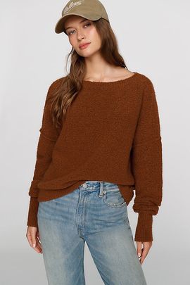 By Anthropologie Wool Blend Off Shoulder Sweater