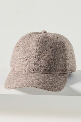 By Anthropologie Wool Blend Tie-Back Baseball Cap