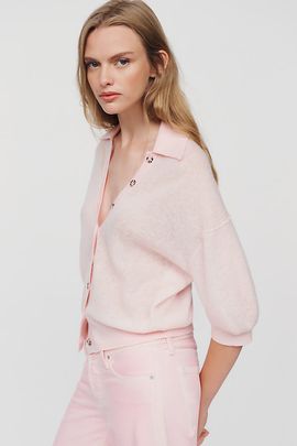 By Anthropologie Wool Cashmere Collared Cardigan