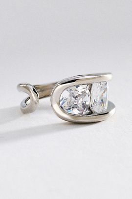 By Anthropologie Wrap Crystal Ring