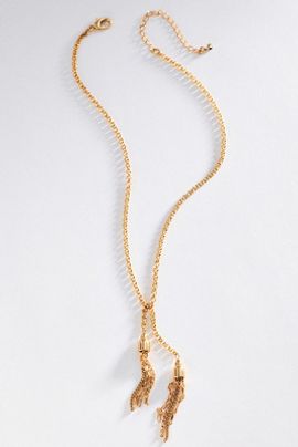 By Anthropologie Wrap Fringe Necklace