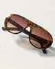 By Anthropologie Wrapped Aviator Sunglasses - 1